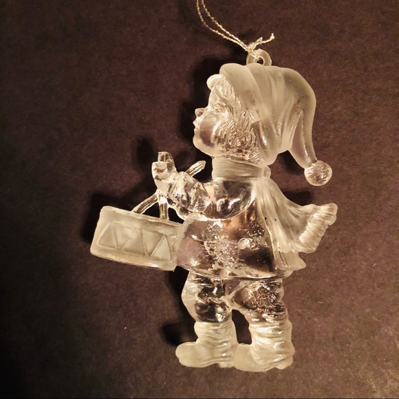 COPY - Frosted Ice look Little Drummer Boy Ornament - Picture 2 of 5